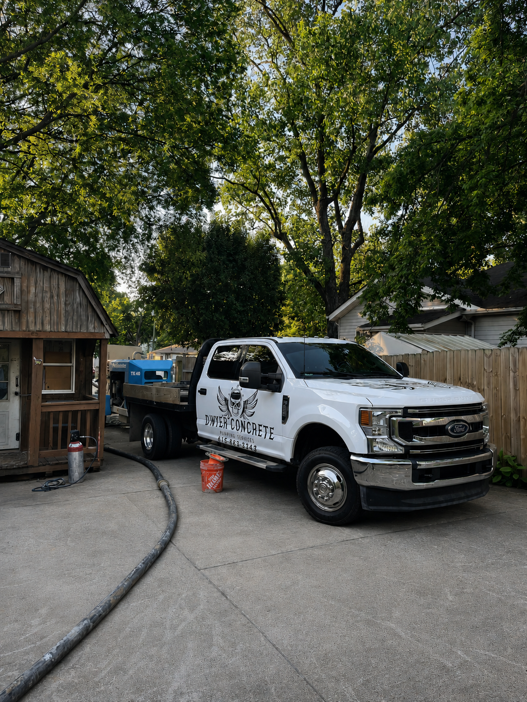 Dwyer Concrete Rig on site